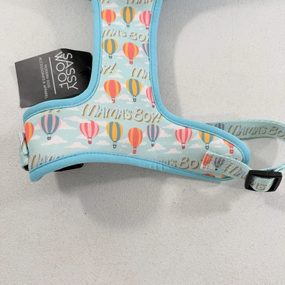 Sassy Woof Mama's Boy Blue Adjustable Dog Harness Size XL NEW‎ WITH TAGS NWT